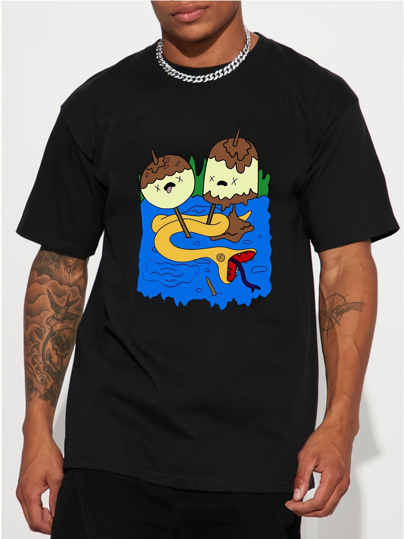 

Unisex T-Shirt | Black with Colorful Cartoon Graphic Print S