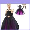 Elegante Vestido de Vampiro de Inspiração Europeia Para Meninas Perfeito Para o Halloween Ou Cosplay