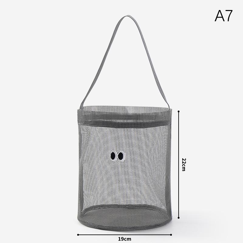 Large Capacity Mesh Makeup Bag Breathable Quick Dry Shower Toiletry Bag Portable Storage Bag Beach Travel Pouch Transparent