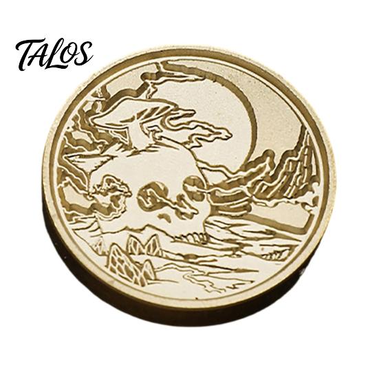 Suprimentos para Selagem com Cera Cabeça de Carimbo Gótico, Carimbo de Latão com Padrão de Caveira e Morcego Retrô, Estilo Punk para Decoração de Cartas Vintage