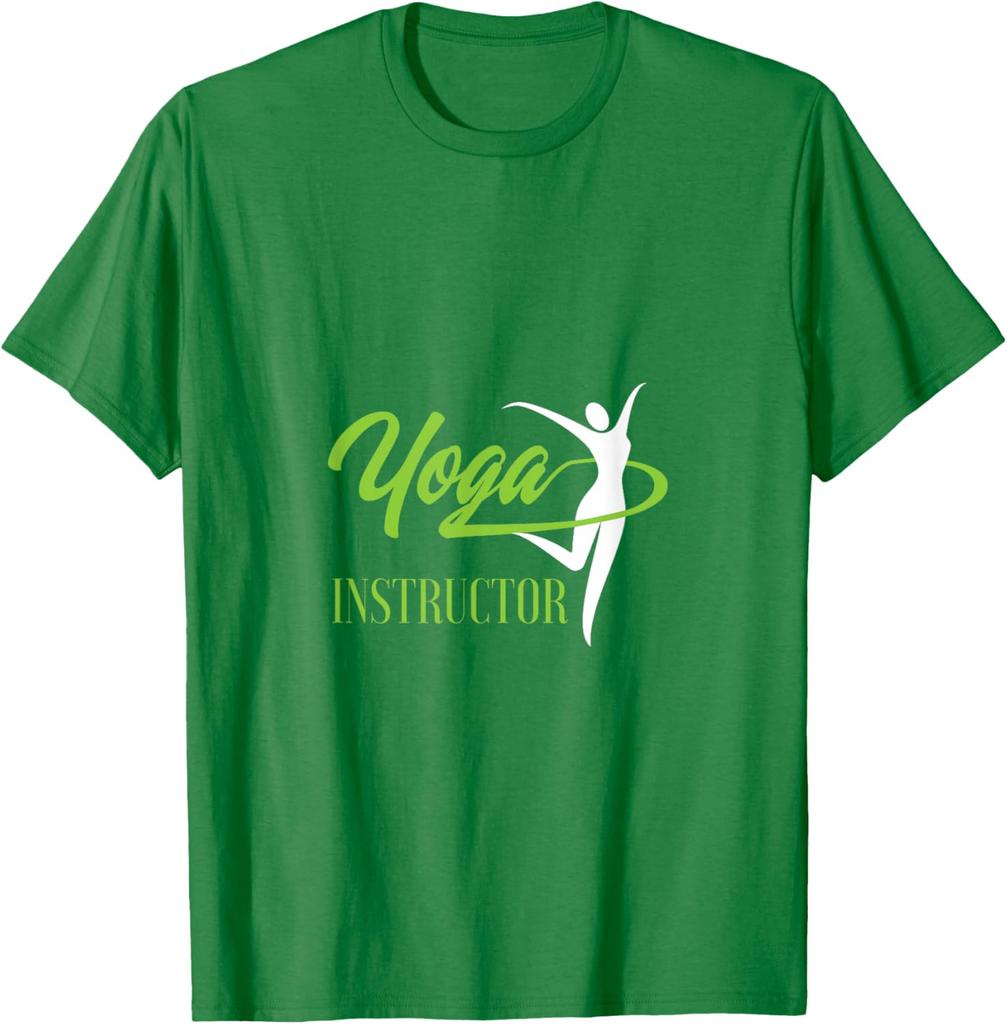 Yoga Instructor Silhouette Graphic TShirt Breathable Cotton Casual Short Sleeve Tee for Yoga Teacher