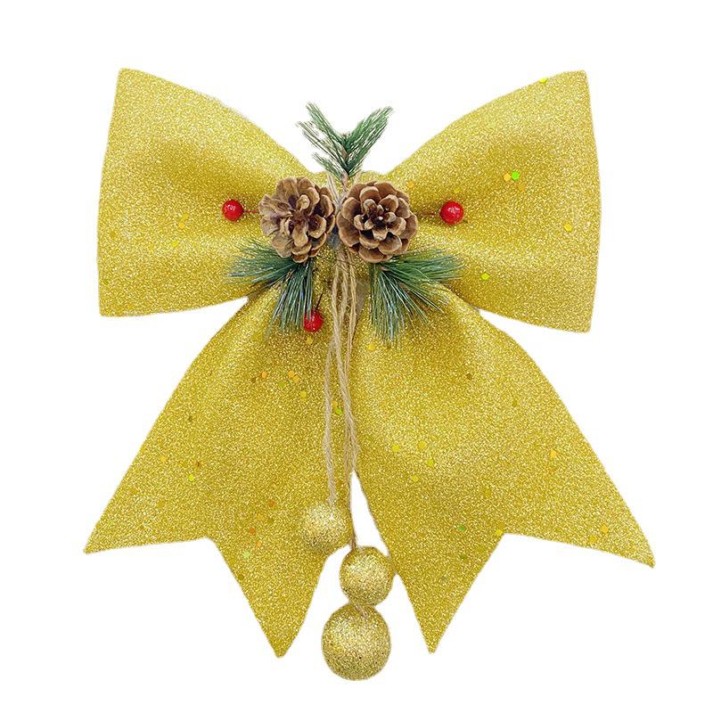 Große goldene Glitzer-Weihnachtsschleife Ornament - Mehrfarbige Optionen, Exklusives Design