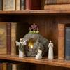 Easter Nativity Set Religious Christian Statue Decor Empty Tomb Easter Decoration for Office Spring Mantle Shelf Christian Home