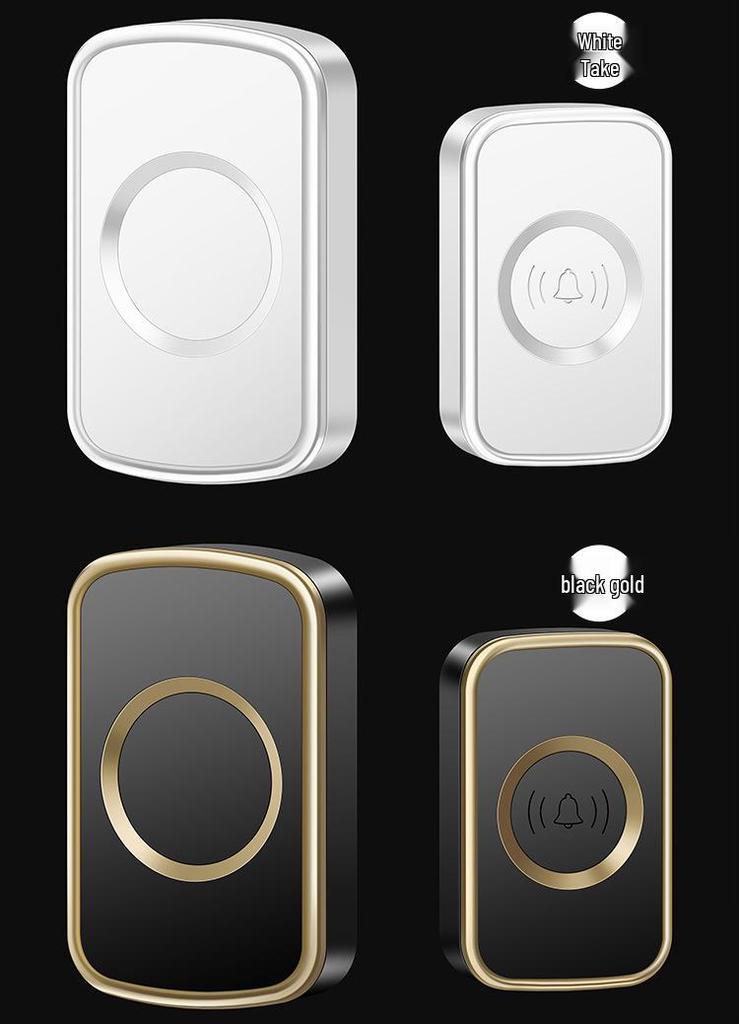 Battery and DC Powered Wireless Doorbell with Plug-in Free Call Button for Home Use