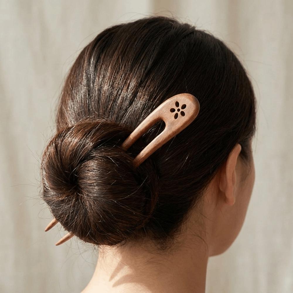 Handmade Wooden Hair Sticks U Shaped Wood Hairpins and Clips Delicate Hair Forks  Girls
