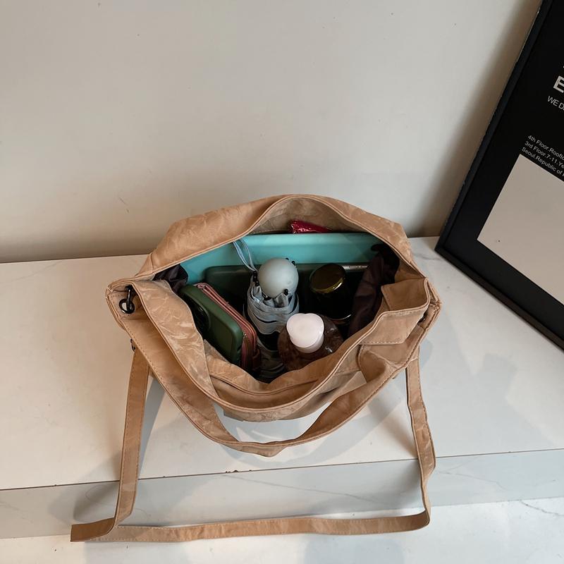 Women's Large Capacity Commuter Underarm Bag PU Shoulder Crossbody Bag Tote Bag