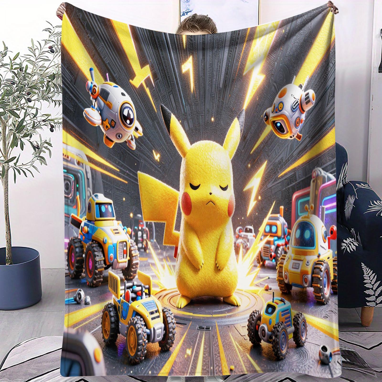 

Pocket Monsters Pikachu Soft Throw Blankets For Office Travel Comfort Leisure Camp Multifunctional Universal Blanket Fan Gift 70x100cm