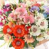 1 Bouquet 7 Heads Artificial Plant Looking Faux Silk Flower Table Centerpieces Simulation Flower Wedding Decor