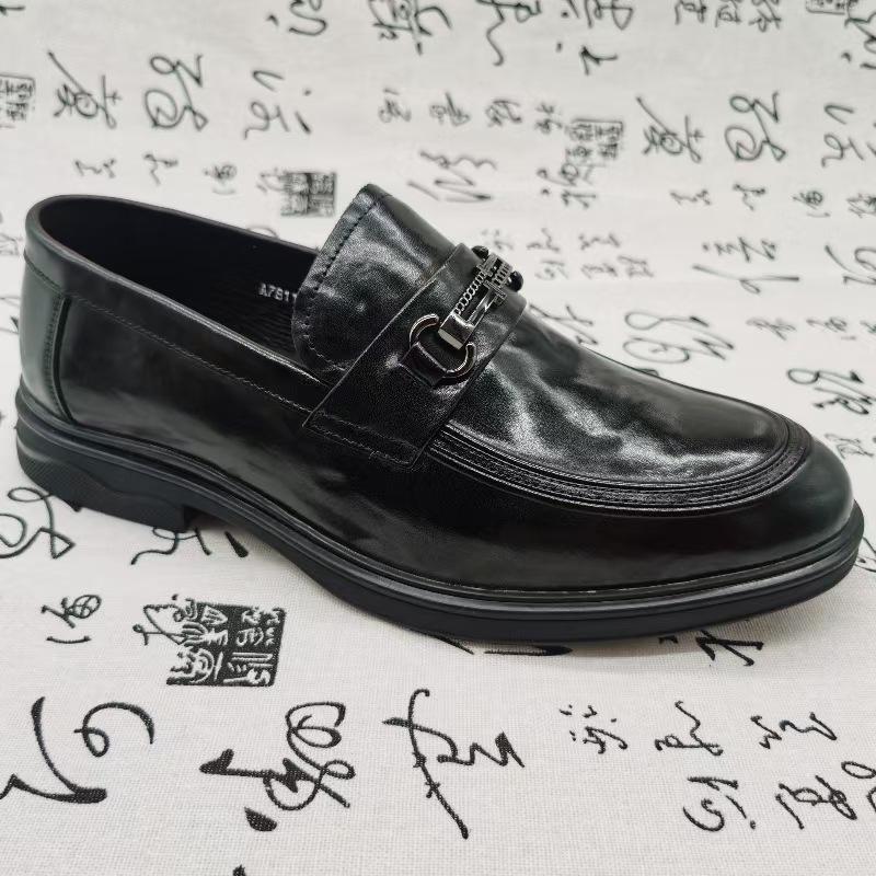 

Кожаные мужские кожаные туфли, классические туфли, черные, на шнуровке, мужские туфли, деловые 78116 44 чёрный