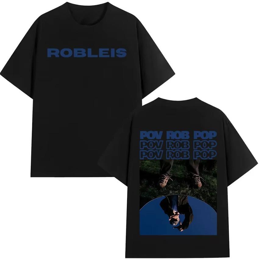 Singer Robleis Pop Music Graphics 2026 Spring Summer Hip Hop Unisex Fashion Tshirts Casual Pure Cotton Gothic Streetwear