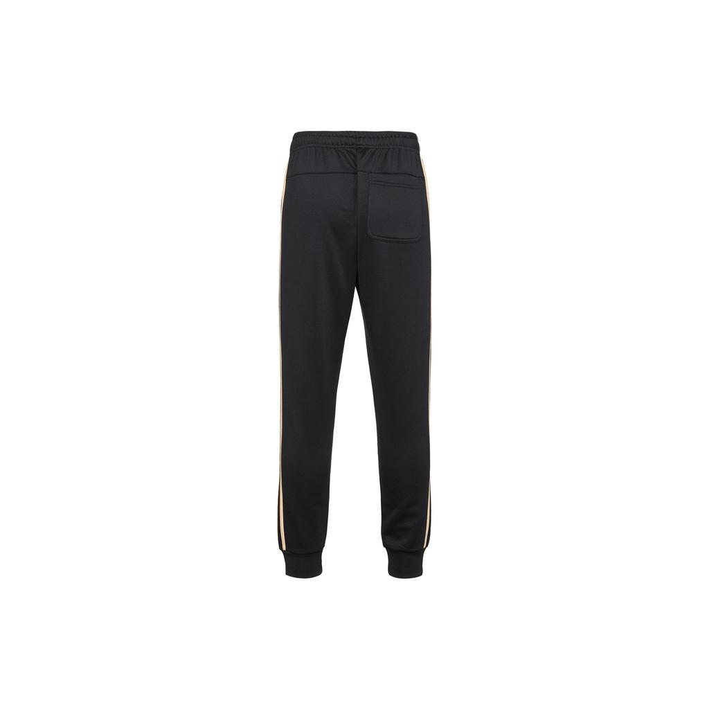 Adidas Sports Lifestyle Series Side Stripe Three-Stripe Cuffed Retro Sports Long Pants Men Bottoms Black Gold TR30P1R-BG