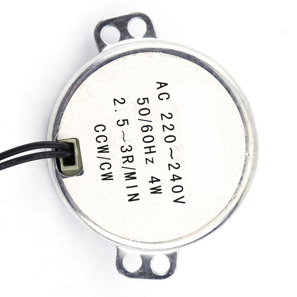 1pc 220 240V AC Synchronous Motor Geared Motor 4W CW CCW(2.5 3RPM)