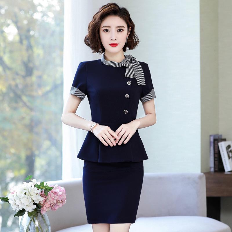 Dámské sako s krátkým rukávem v korejském stylu jaro/léto 2025 - Profesionální dámské sako