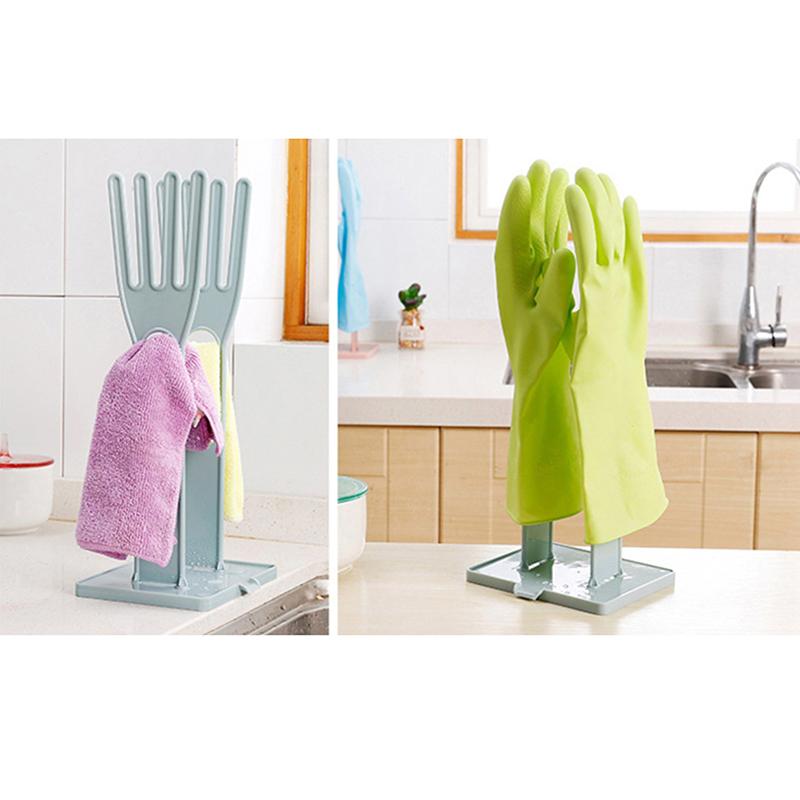 Kitchen Glove Stand Holder Rubber Glover Dryer Rack Kitchen Sink Accessories Towel Holder Practical Kitchen Storage Tools