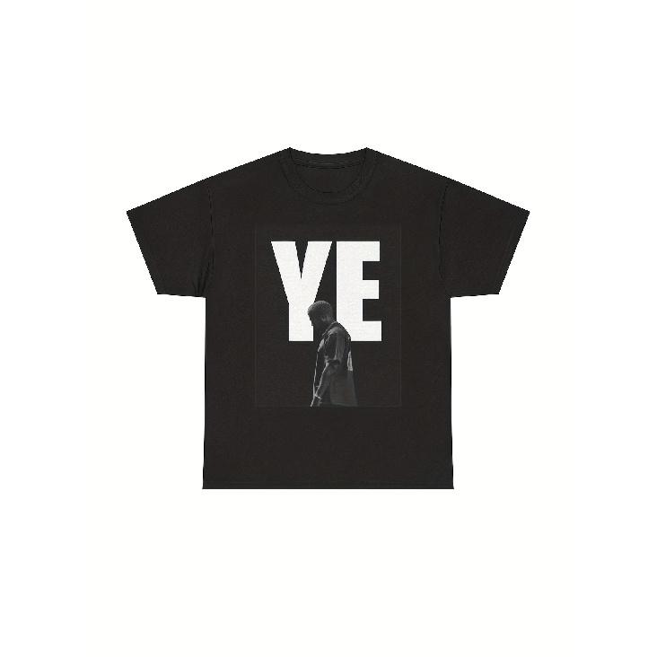 Casual Men'S Women'S Crew Neck T-Shirt Kanye YE Graphic T Shirt 100% Black Short Sleeve Relaxed Fit Everyday Casual Tee Sizes S-XXXL T Shirts for Men