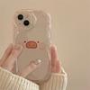 Cute pig iPhone17Promax mobile phone case transparent for Apple 16promax cream case 15 women's models
