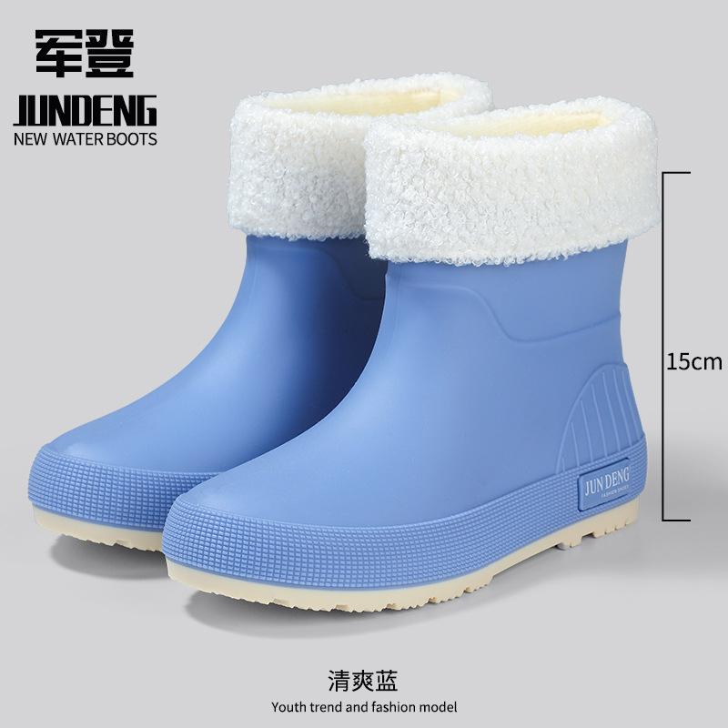 Hot-selling Fashion Water Shoes Low Tube Women's Rain Shoes Thickened Rain Boots Water Boots Non-slip Waterproof Glue Shoe Cover Shoes