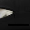 Decorative Pillowcase Zipper Black 50x50cm 2pcs