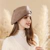 Japanese Retro Woolen Beret - Autumn/Winter Fashionable, Versatile, Face-Slimming Hat for Women