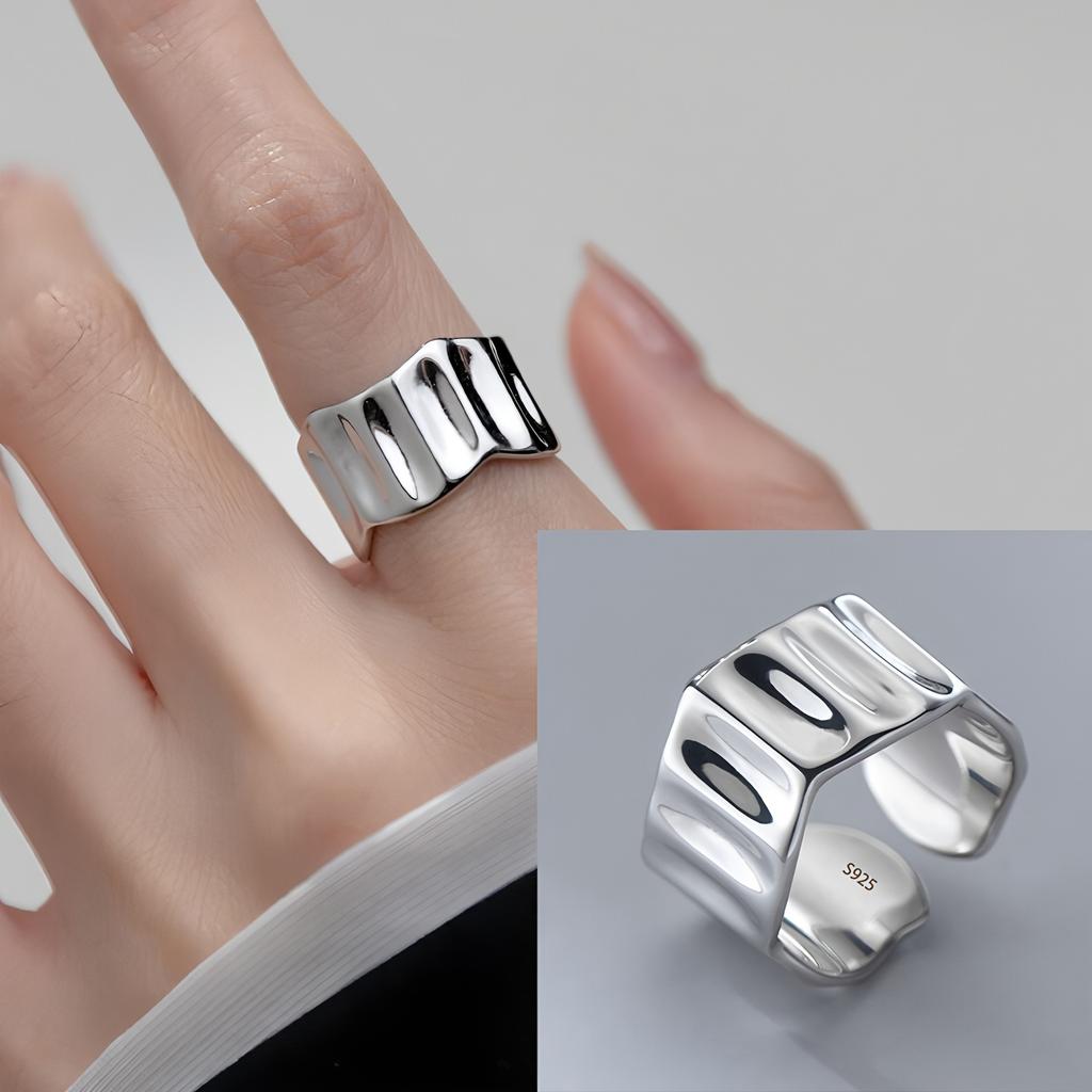 VENTFILLE 925 Sterling Silver Moon Tassel Opening Female Fashion Ins Ring Dropship Wholesale