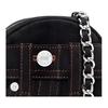 Moschino Logo Tag Surrounding Zipper Closure Fabric Crossbody Shoulder Bag Women bags Black A3104824746030