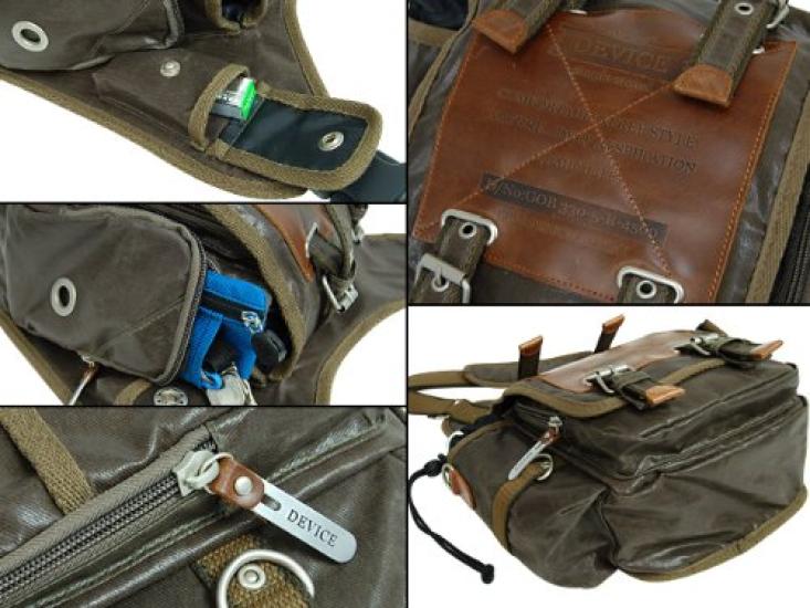Device Work Body Shoulder Bag Khaki -