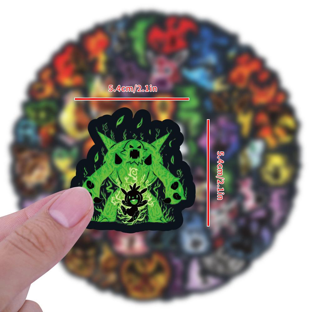 60/120 Neon Pokémon Aufkleber Niedliche Cartoon Pokémon Pokémon Pokémon Aufkleber