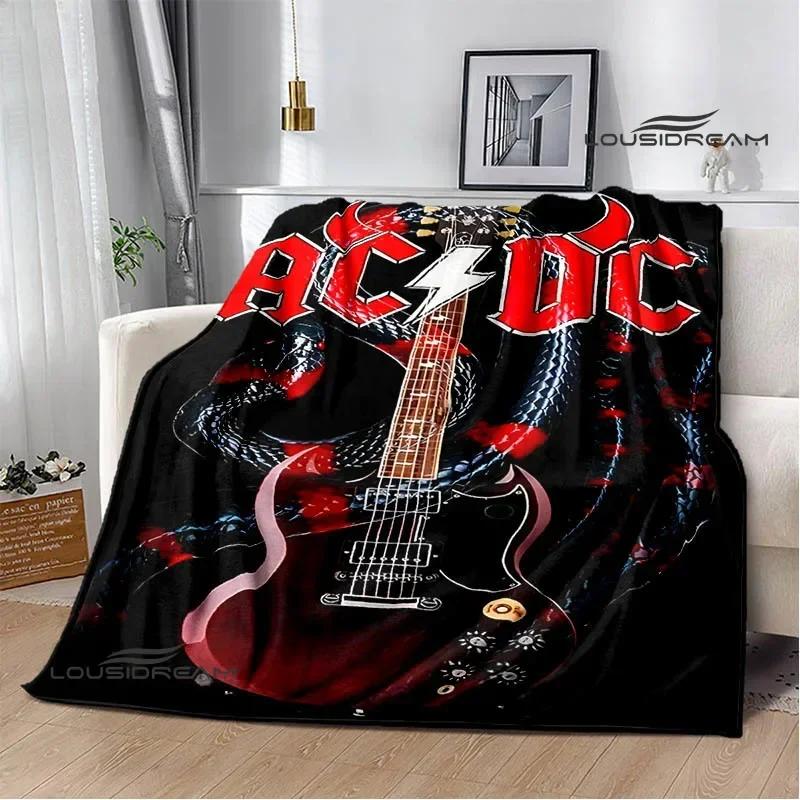 Rocková kapela AC/DC retro potištěná deka Flange hřejivá deka piknikové deky cubre cama throw deka podšívka do postele dárek k narozeninám
