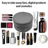 Teleskopischer Fächer Aufbewahrungstasche Faltfächer Aufbewahrungstasche Stoßfestes Rundes Kosmetiketui mit Griff Reißverschluss Wasserdichte Fächer Handtasche