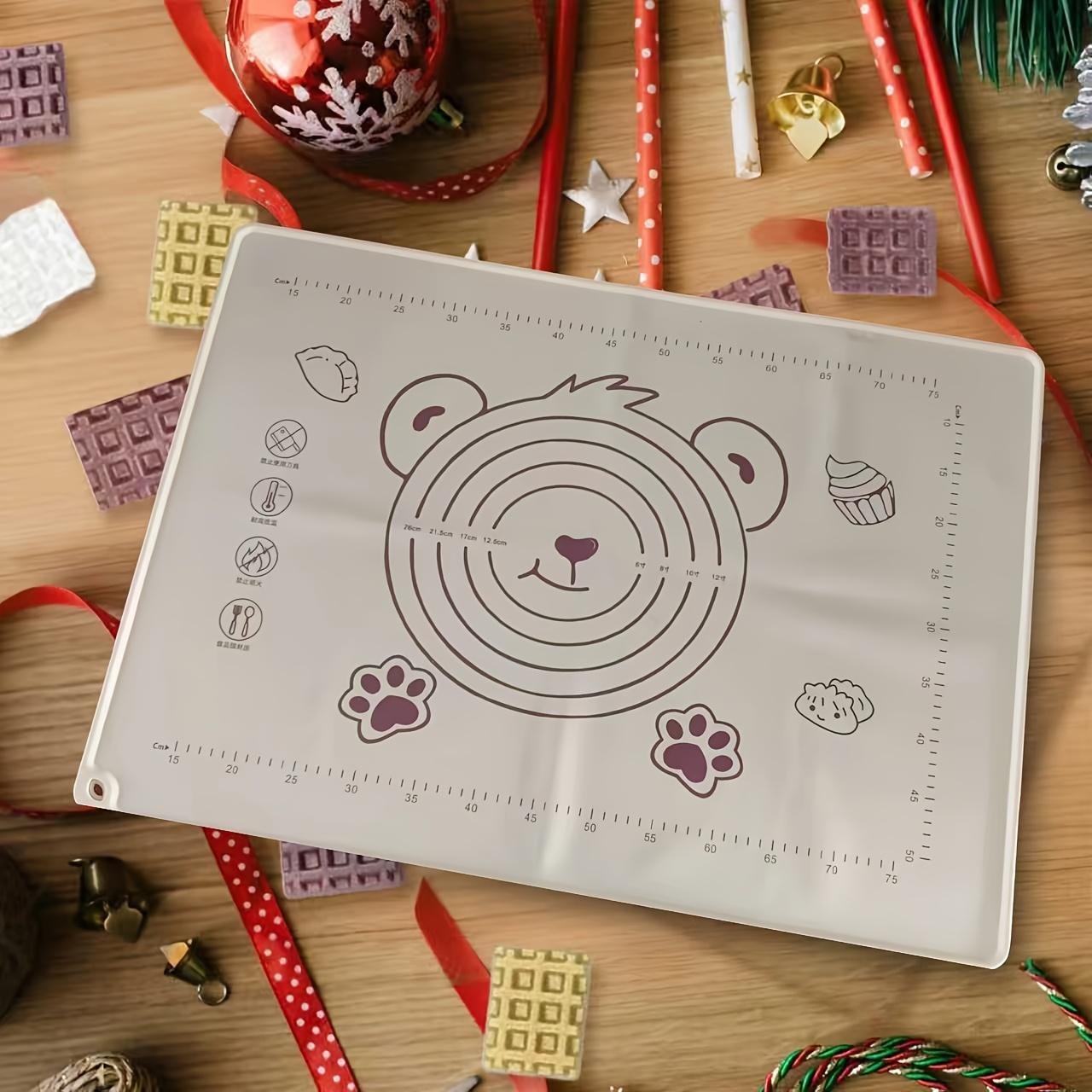 

[Большой силиконовый коврик] Антипригарный большой силиконовый коврик для замешивания теста | Подложка для выпечки с измерительными краями и увеличенной высотой | Утолщенный коврик для пасты из пищевого силикона 40*50cm