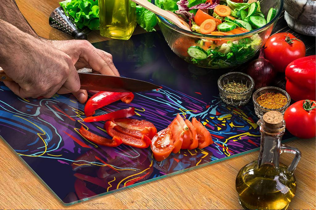 GLASS CUTTING BOARD 45x52 Music