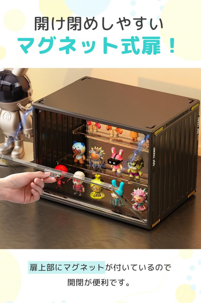 AP LAB Figure Clear Display Transparent Collection Freestanding Storage for Acrylic Easy Gunpla Large Case, Case, Stands, Dustproof, Assembly,