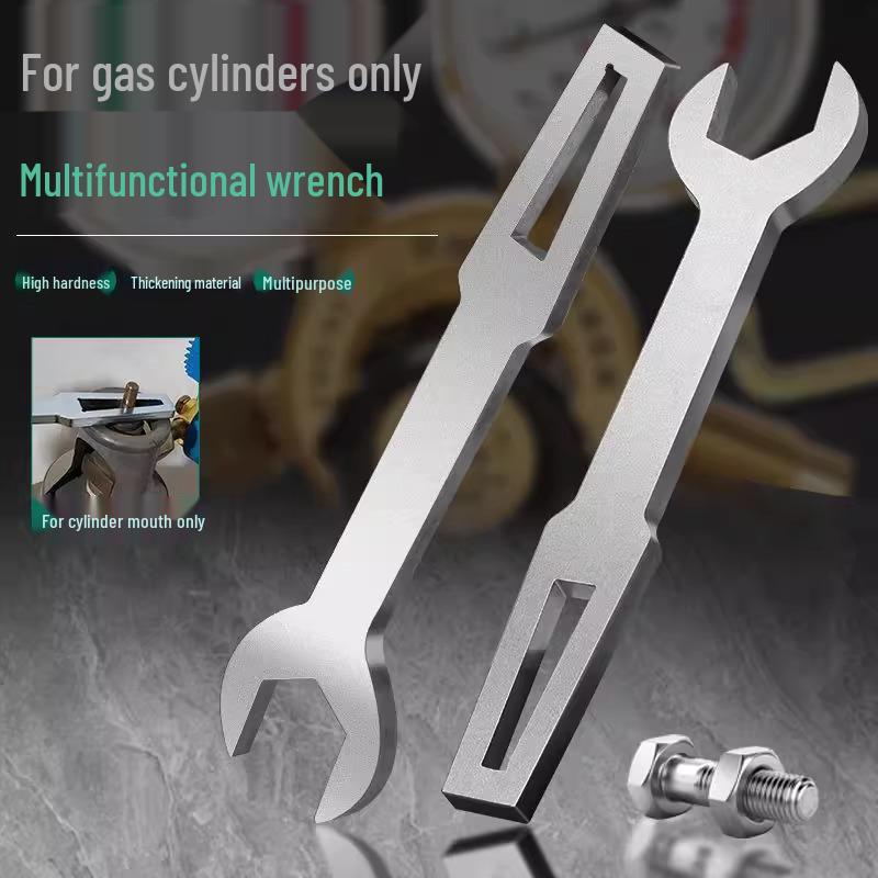 Universal Multi-Functional Wrench for CO2, O2, and Argon Cylinder Valves with Thickened Pressure Reducer