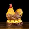 Color Round Base Hen Copper Chicken Ornament Zodiac Rooster Home Entrance Decoration Company Crafts