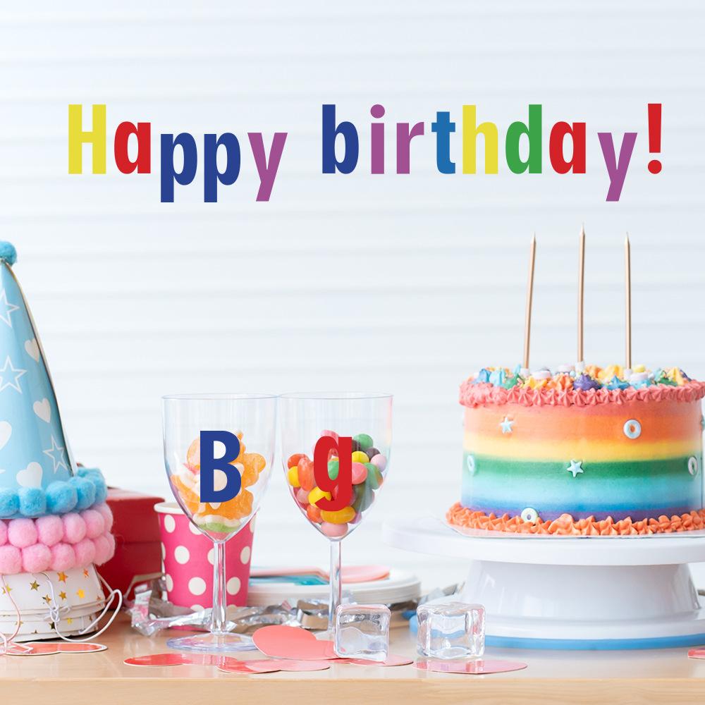 Kleurrijke 26-letter Combinatie Kinderkamer Studie en Huisdecoratie Stickers