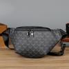 Multifunktionale Herren Hüfttaschen Bauchtasche PU-Leder Wander-Umhängetasche für Herren Mode Nieten-Design Herren-Gürteltasche