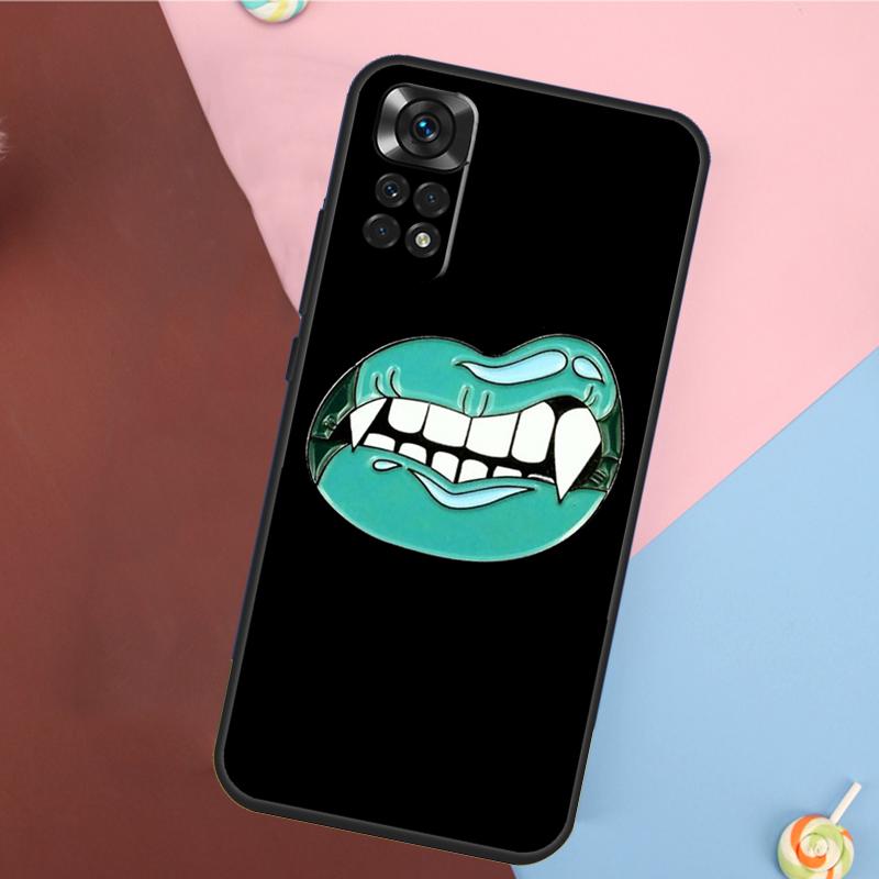 Sexy Vampire Lips Cover For Xiaomi Redmi Note 14 13 12 9 10 11 Pro 9S 10S 11S 12S Redmi 14C 10C 12C 13C Case