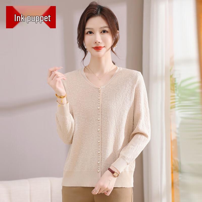 

Women s V-Neck Long-Sleeve Knit Top L