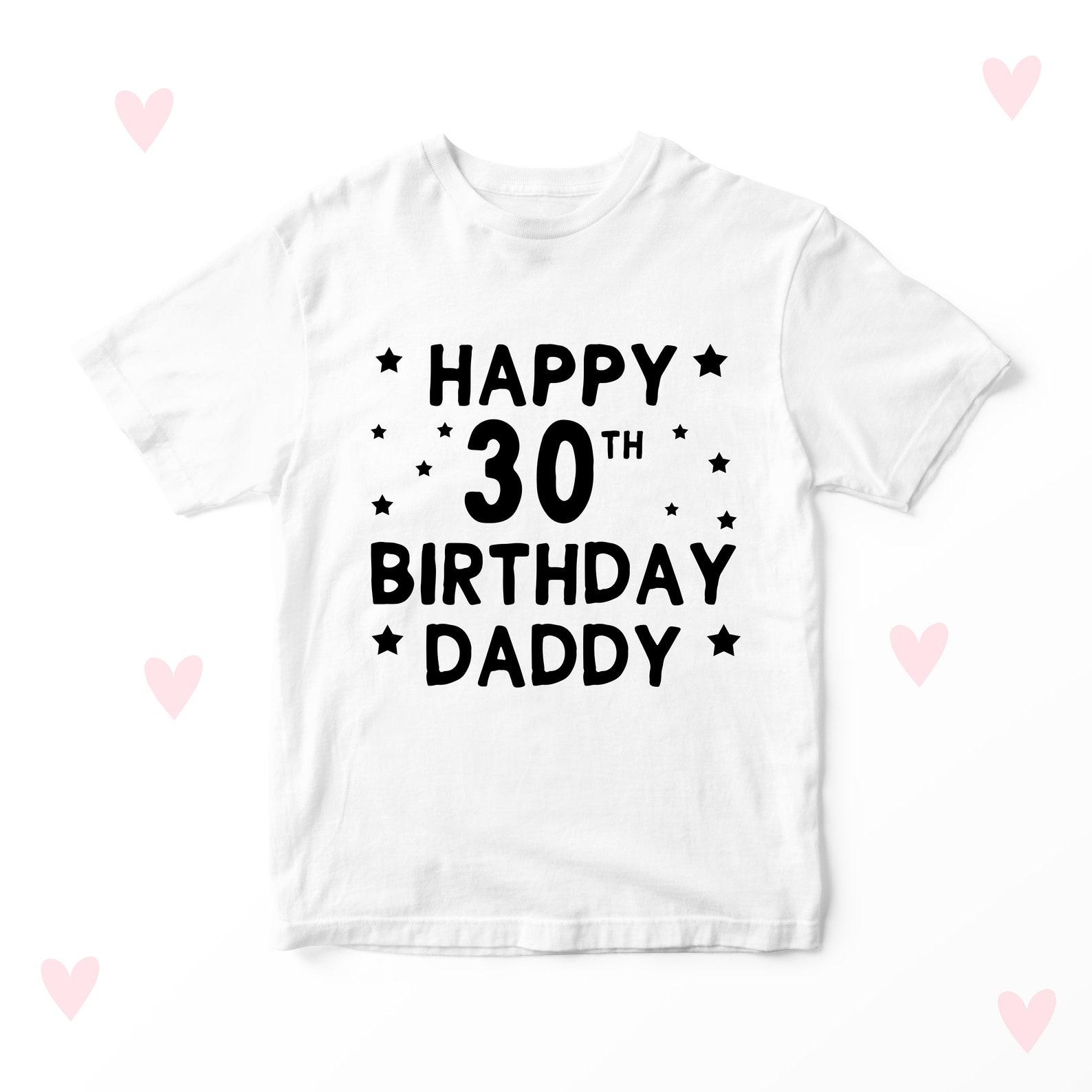 Daddy 30th Birthday Kids T-shirt Personalised Unisex Happy Birthday 100