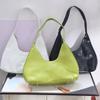 Anti-Splash Water Underarm Bag Solid Color PU Leather Shoulder Bag Soft Women Hobo Bag  Girls