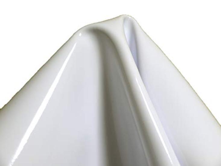 Synthetic leather patent leather fabric 92 x 44 cm fabric, (white)