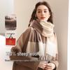 Women's 100% Wool Plaid Scarf & Shawl W805