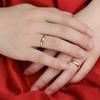 Bagues Simples en Acier Inoxydable de Haute Qualité Couleur Or pour Hommes Femmes Bague de Mariage Exclusive pour Couple Bijoux de Mode