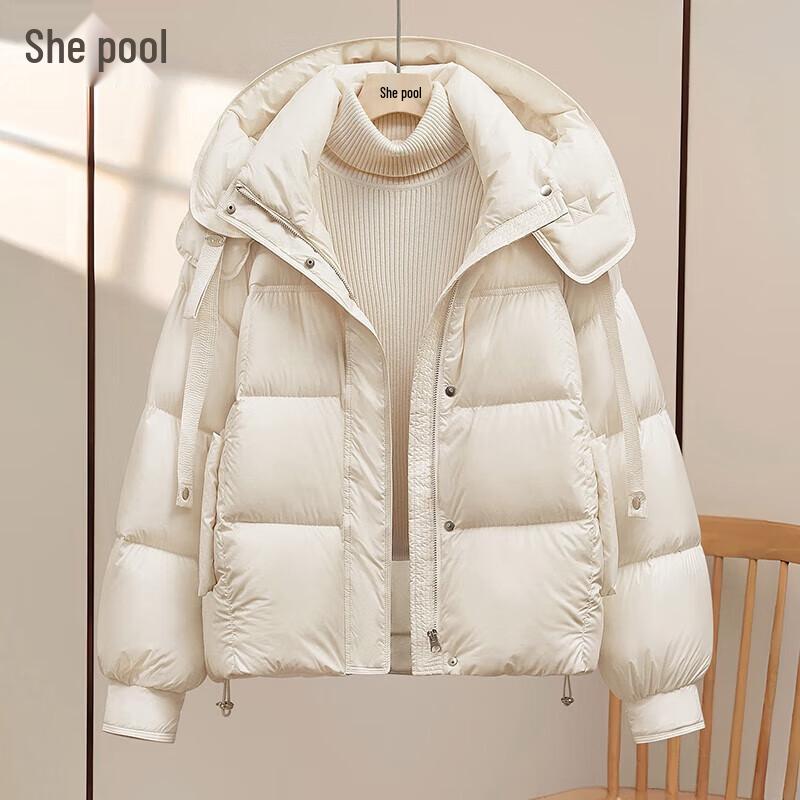 

Women s Loose Fit Hooded 90% Duck Down Puffer Jacket M