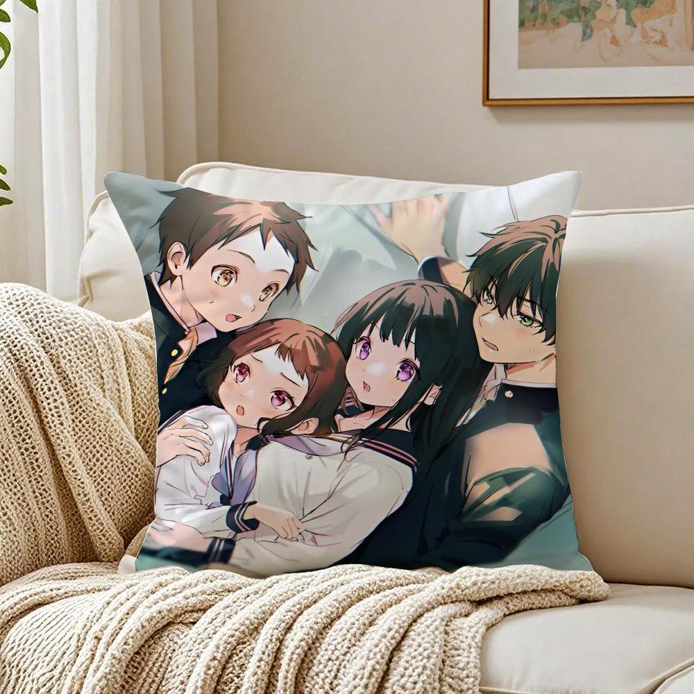 Smart Mysig Japansk Anime HHyouka Kuddfodral Örngott Antikvalster Vardagsrum Soffa Dekor Kudde Rum