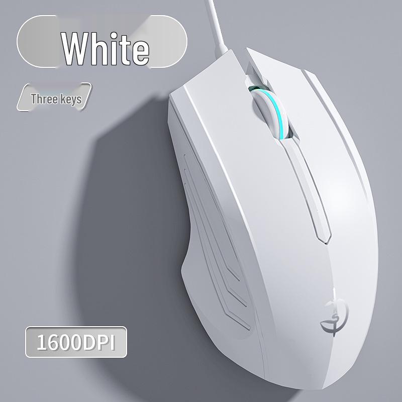 Wired Silent Mechanical Gaming Mouse with Side Buttons for Laptop/Desktop