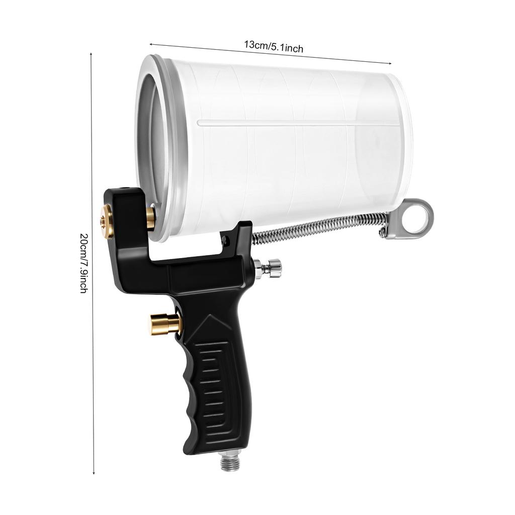 Gel Coat Spray Gun,Professional Grade Cup Gun, Fiberglass Dump Spray Gun Painting Tool Kit 0.4-0.5MPA with Spray Nozzles for DIY