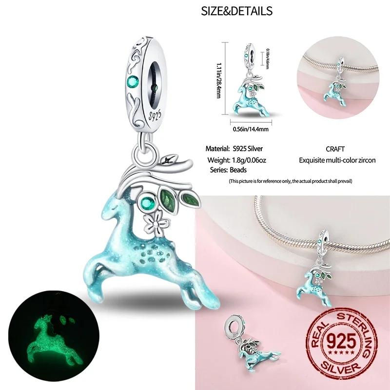 Copper Luminous Astronaut Planet Spaceship Elf Deer Charms Beads Fit Diy Original Bracelets Necklace Jewelry