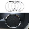 Car Door Radio Speaker Ring for Nissan X-Trail Xtrail T32 2014 - 2026 4Pcs ABS Stereo Cover Circle Sticker Accessories