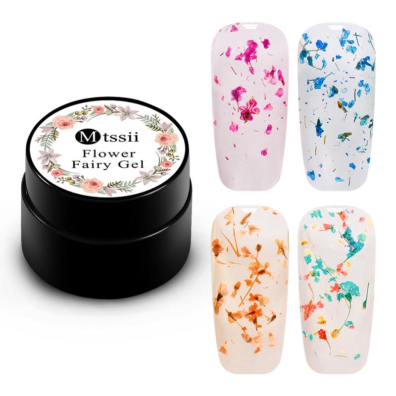Mtssii Floral Uv Gel Varnish Lucky Gel Paint Dried Flowers 3D DIY Desgin Natural Fairy Nail Polish